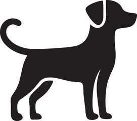Dog silhouette, vector art illustration.
