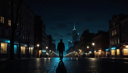 Obraz premium Mysterious Night in Cityscape