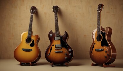 Fototapeta premium Classic Guitars on Display