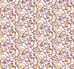 Print, scroll, pattern, seamless, wallpaper, vector, texture, art, design, decoration, floral, illustration, vintage, 