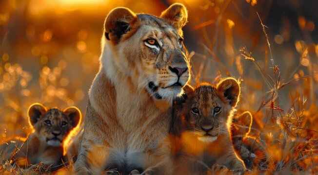 lion cub in the wild