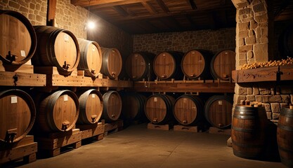 Rustic Wine Cellar Environment