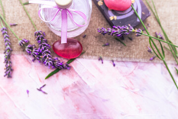 Lavender spa soap perfume purple flowers
