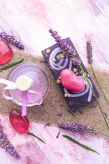 Lavender spa soap perfume purple flowers