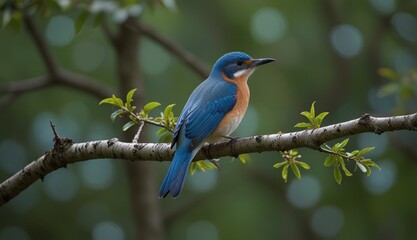 Obraz premium Colorful Bird on a Branch