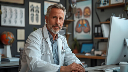 Fototapeta premium Doctor in his office
