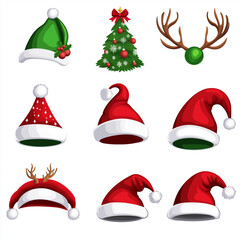 set of christmas icons