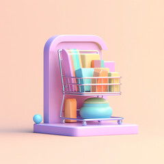 3d shopping cart