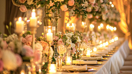 Grand wedding decoration in the country manor, floral decor and event celebration, flowers, wedding aisle and tablescape in the garden, English countryside style idea