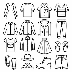 
Winter clothing set art vector illustration


