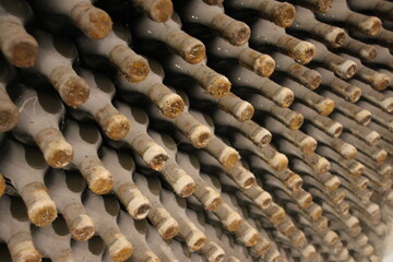Premium Bottles of Wine stacked Racks in Cellar