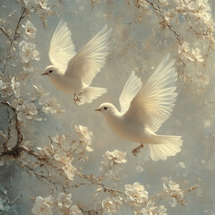 Obraz premium white dove in flight