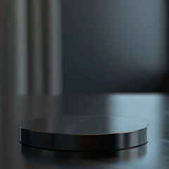 interior of a modern house with close up product display podium