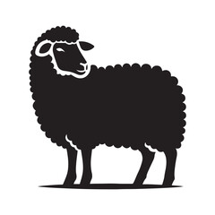 Sheep silhouette vector illustration