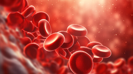 Photos of Blood cell and red blood cells, medical concept of laboratory.
