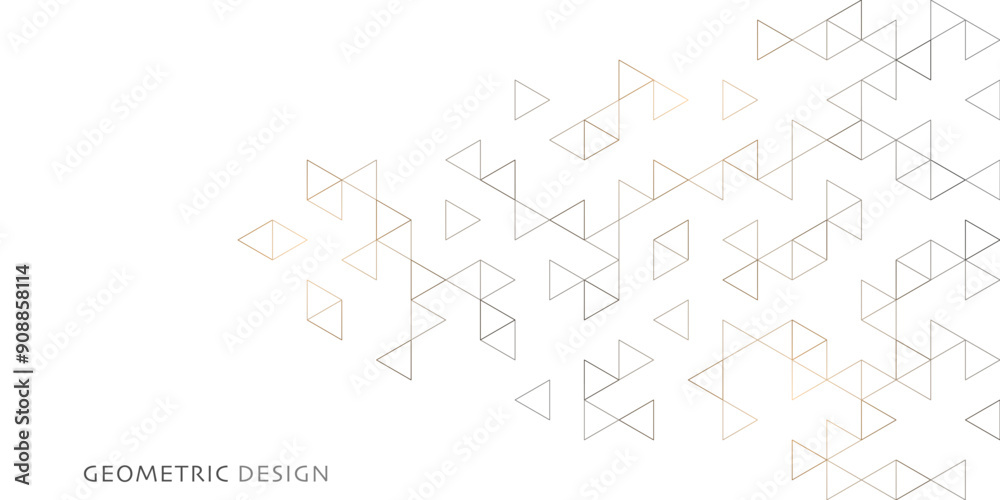 Wall mural abstract vector background with a geometric pattern of triangle shapes. graphic design element