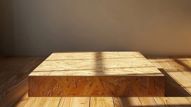 A wooden box with a window on top of it