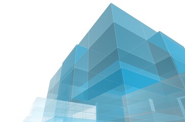 abstract architecture design 3d illustration