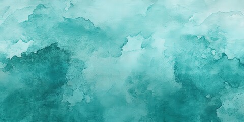 Obraz premium Abstract Watercolor Background with Teal and Blue Hues