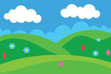 landscape with grass and sky