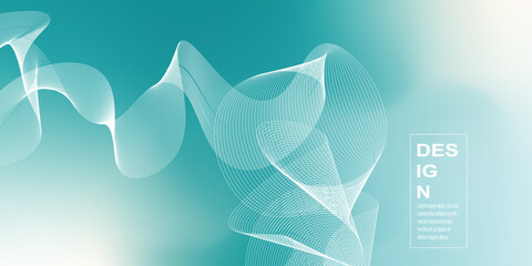 Abstract background illustration with curved lines and gradient