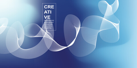 Abstract background illustration with curved lines and gradient