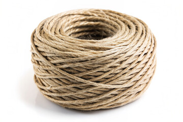 ball of string, isolated, thread, twine, cord, clew, white, wool, fiber, brown, object, roll, yarn, cotton, coil, knitting, skein, natural