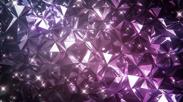 This background features a mesmerizing purple diamond pattern with sparkling accents and a radiant glow throughout