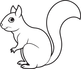 Designing a Stunning Squirrel Vector in Line Art Style