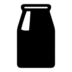 Jar Container Glyph Icon Vector Illustration