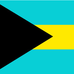 Bahamas flag, Bahamian flag, Bahamas national flag,