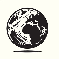 Earth Silhouette Vector Illustration
