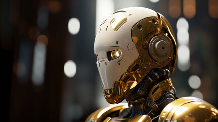 Fototapeta premium close up of a helmet on a chain