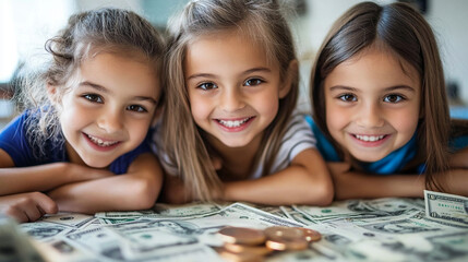 Kids learning about financial responsibility.