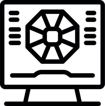 recommend clip art: Computer showing a gemstone with data analysis on screen, concept of gemology and technology