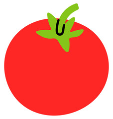 Tomatoes, tomato and love apple. Vegetables, fruit, market garden, food and meal, illustration