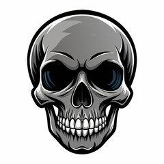 Fototapeta premium skull on black vector svg