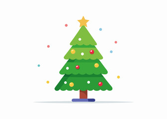 christmas tree illustration vector svg