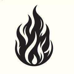 Fire Flame Silhouette Vector Illustration