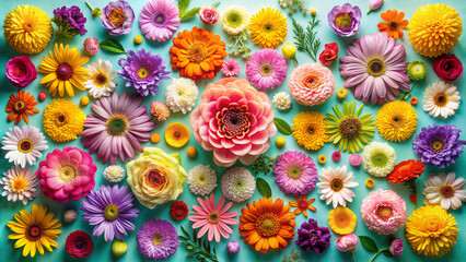 colorful flowers background, seamless, floral, flowers, nature, summer, wallpaper, gerbera, vector, spring, daisy, design, decoration, plant, pink