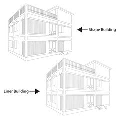 Fototapeta premium Modern and creative liner building.