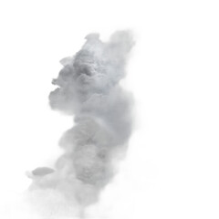 A cloud of smoke is rising from a fire