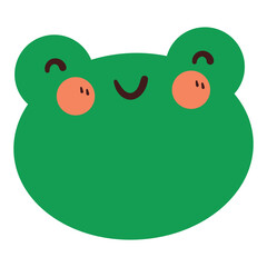 hand drawing cartoon frog sticker. cute animal drawing, doodle