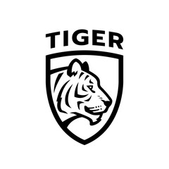 Tiger head, sports logo.