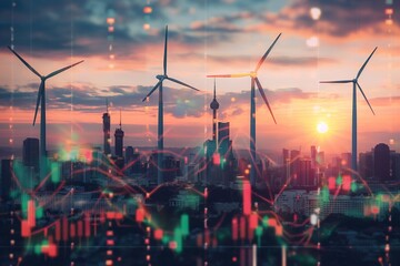 Electricity power grid with stock market graph