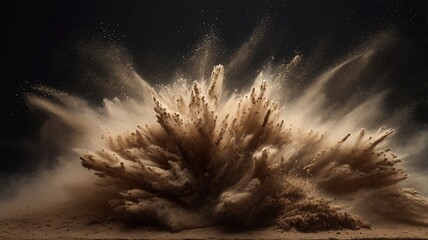 Close-up photo of scattered dust