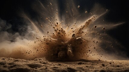 Close-up photo of scattered dust
