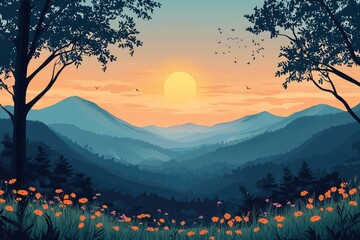 Beautiful view of the mountain landscape