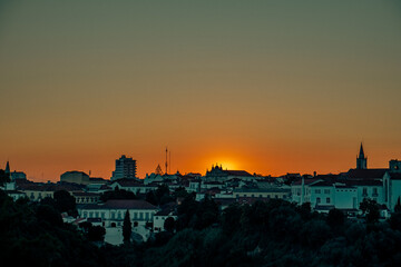 Naklejka premium Por do Sol Santarém Portugal