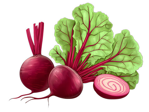 rootbeet isolated at transparent background